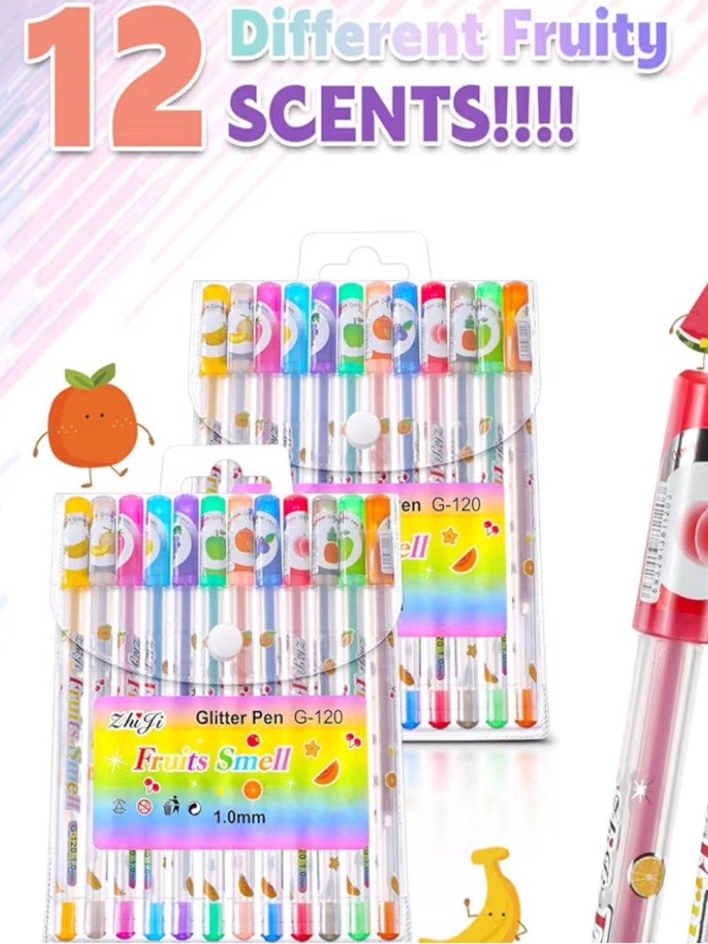 12pk fruity scent gel pens - Picture 1 of 3